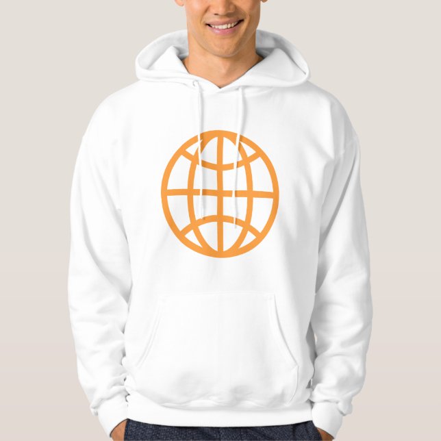 Globe Symbol - Light Orange Hoodie (Front)