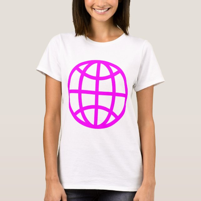 Globe Symbol - Magenta T-Shirt (Front)
