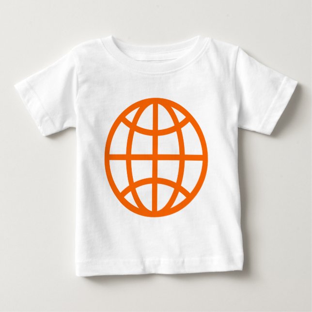 Globe Symbol - Orange Baby T-Shirt (Front)