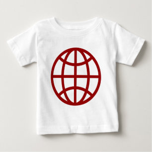 Globe Symbol - Ruby Red Baby T-Shirt