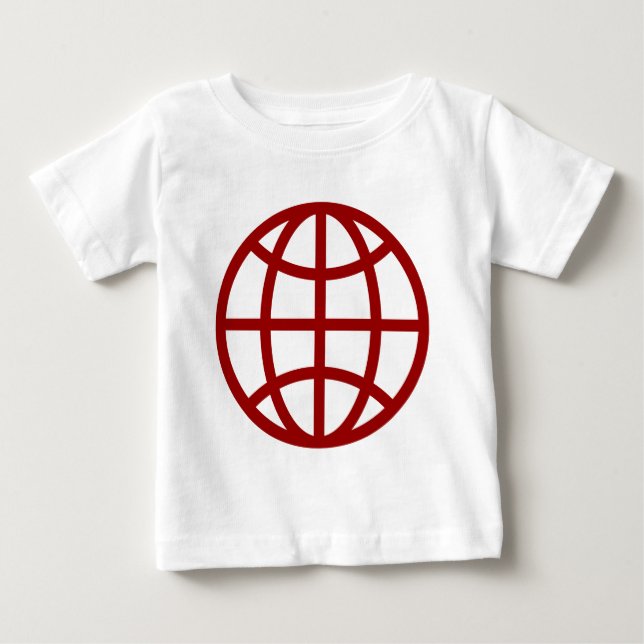Globe Symbol - Ruby Red Baby T-Shirt (Front)