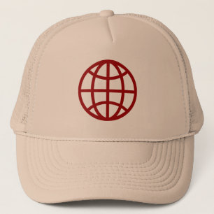 Globe Symbol - Ruby Red Trucker Hat