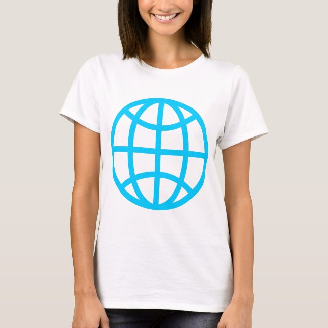 Globe Symbol - Sky Blue T-Shirt (Front)