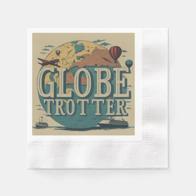 Globe Trotter Napkin (Front)