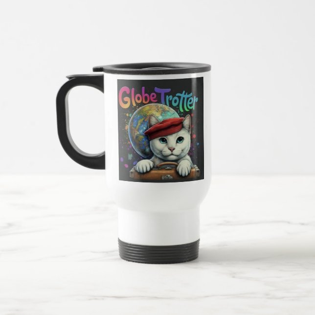 "Globe Trotter" Travel Coffee Mug (Left)