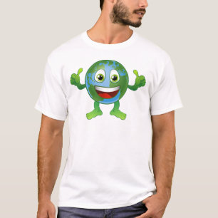 Globe world cartoon character T-Shirt