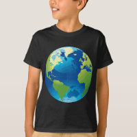 Globe World Map Planet Earth Blue Green 