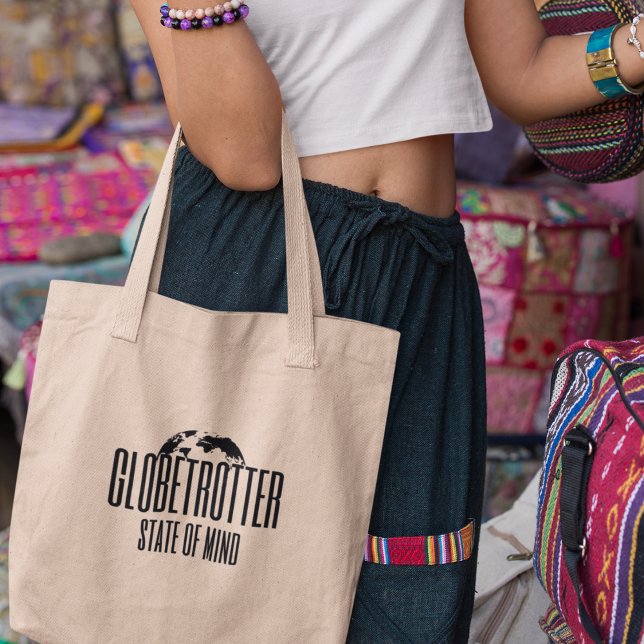 Globetrotter State of Mind Adventurous Traveller  Tote Bag (Shop now and carry your globetrotting aspirations with pride!)
