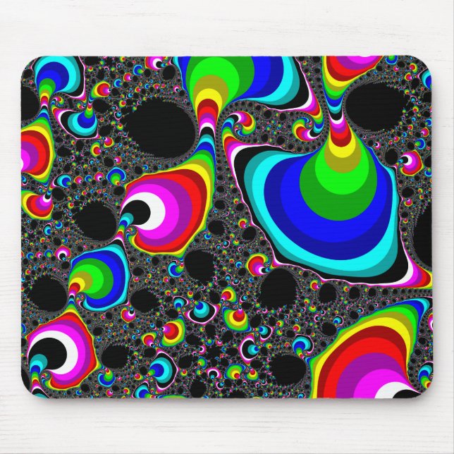 Globular Rainbow - Fractal Mouse Mat (Front)
