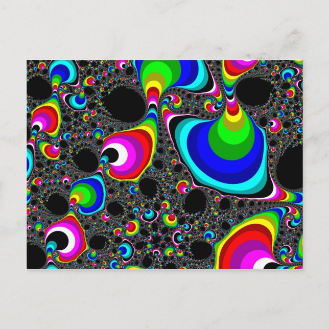 Globular Rainbow - Fractal Postcard (Front)
