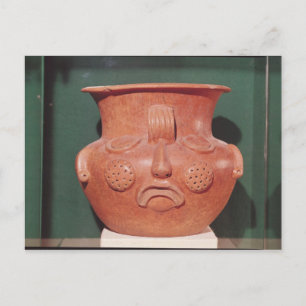 Globular vase with a face, from Kalminaljuy Postcard