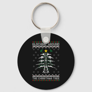 Glocking Around The Christmas Tree Ugly Christmas  Key Ring