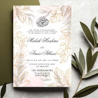 Glod Leaf Islamic Muslim Wedding