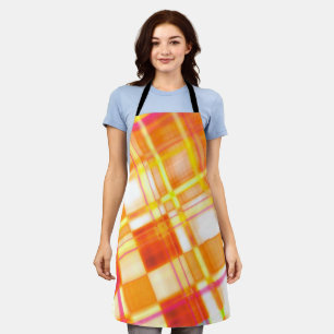 Gloden Shiny Tartan Plaid, Pattern Apron