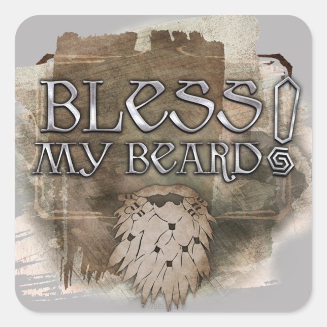 Gloin - Bless My Beard Square Sticker (Front)