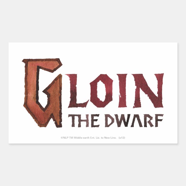 Gloin Name Rectangular Sticker (Front)