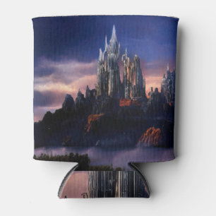 Gloomy Castle: Fairy-Tale Oil Painting. Can Cooler