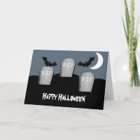 Gloomy Graveyard Halloween Card