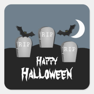Gloomy Graveyard Halloween Stickers