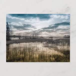Gloomy lake postcard