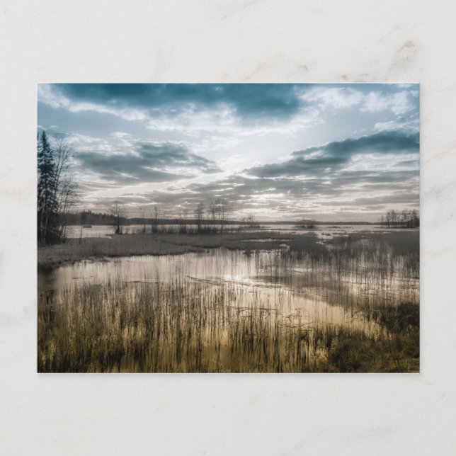 Gloomy lake postcard (Front)