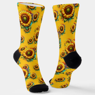 GLORIA BLESSINGS 3D GRACE, SUNSHINE, & SUNFLOWERS SOCKS