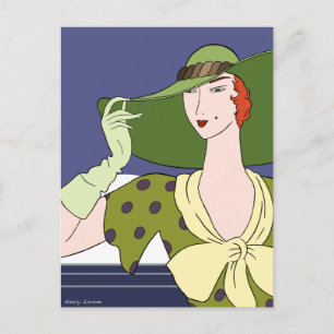 Gloria in Green and Yellow Postcard