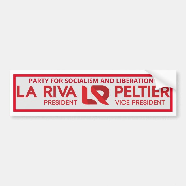 Gloria La Riva / Leonard Peltier 2020 Bumper Sticker (Front)
