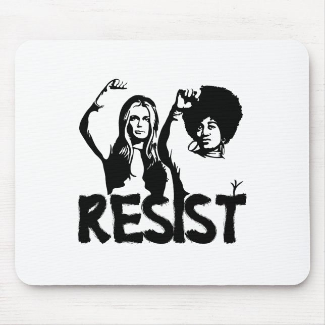 Gloria Steinem And Dorothy Pitman Hughes Resist  Mouse Mat (Front)