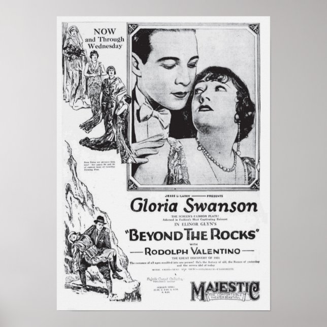 Gloria Swanson 1922 vintage movie ad poster (Front)