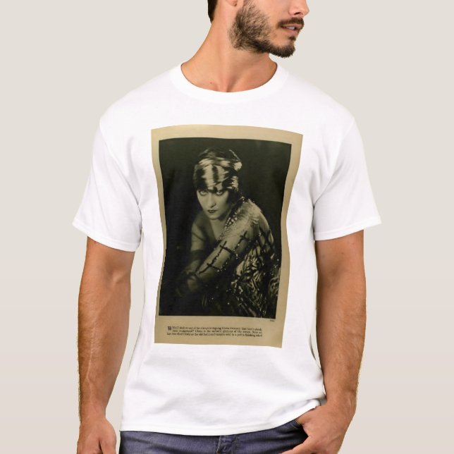 Gloria Swanson 1922 vintage portrait with sequins T-Shirt (Front)