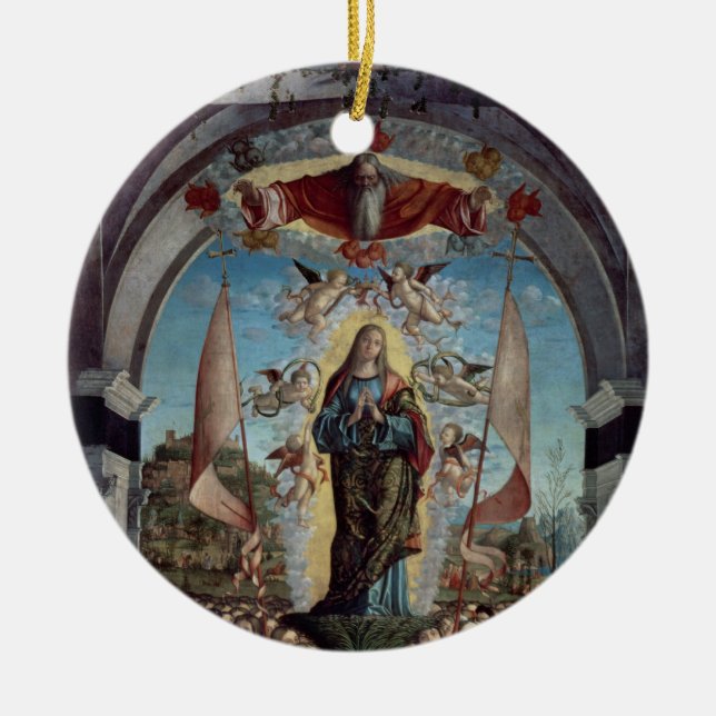 Glorification of St. Ursula and her Companions Ceramic Tree Decoration (Front)