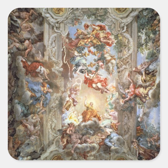 Glorification of the Reign of Pope Urban VIII (156 Square Sticker (Front)