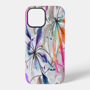 Gloriosa Lily Flowers: Elegant Watercolor iPhone 12 Case