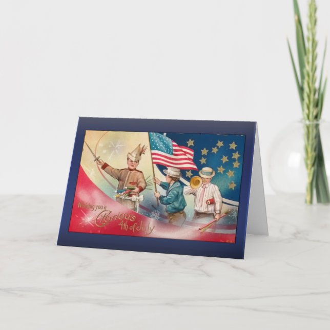 Glorious 4th of July Greetings Card (Front)