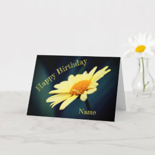 Glorious Daisy Flower Personalised Birthday  Card