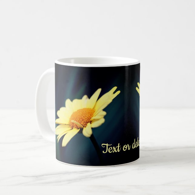 Glorious Daisy Flower Personalised Coffee Mug (Front Left)