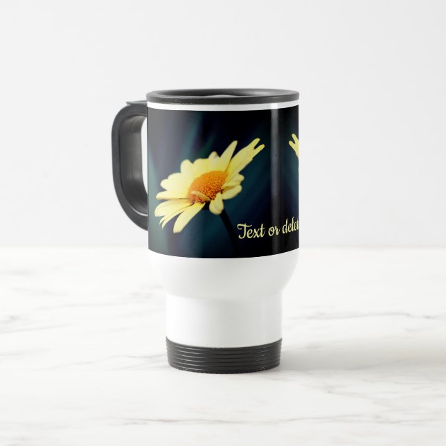 Glorious Daisy Flower Personalised  Travel Mug (Front Left)