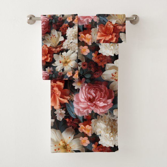 Glorious Floral Fantasy Bath Towel Set (Insitu)
