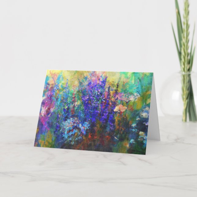 Glorious Garden Flowers Card Old-Fashioned Art (Front)