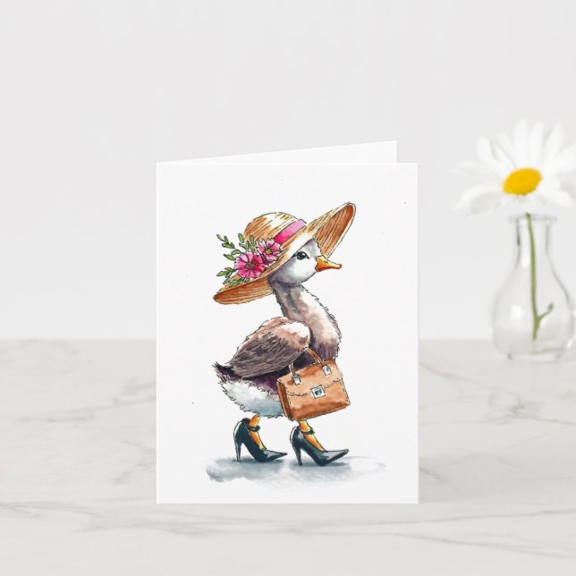 Glorious Goose Greetings Card (Small Plant)