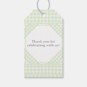 Glorious Green Gingham Gift Tags