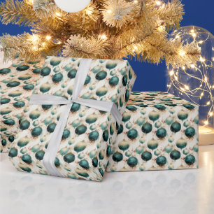 Glorious Green: Green and Gold Wrapping Paper