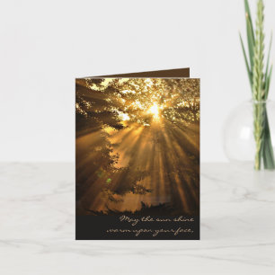 Glorious Inspirational Sunset with Sunrays Card