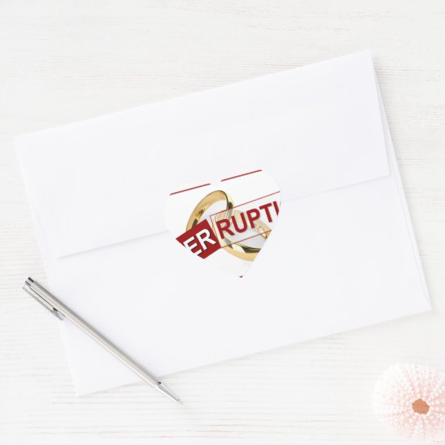 Glorious Interruption: A Golden Beginning Heart Sticker (Envelope)