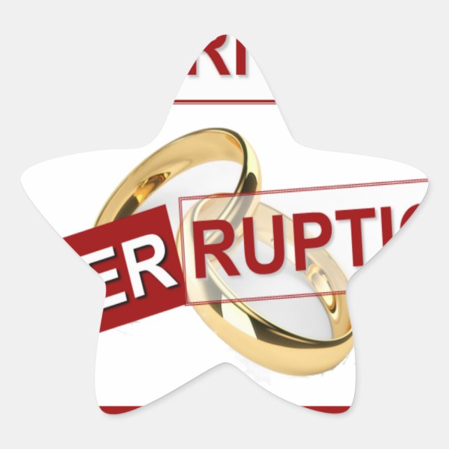 Glorious Interruption: A Golden Beginning Star Sticker (Front)