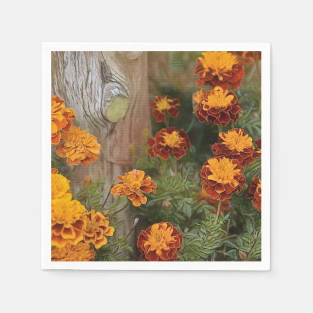 Glorious Marigolds Napkin (Front)