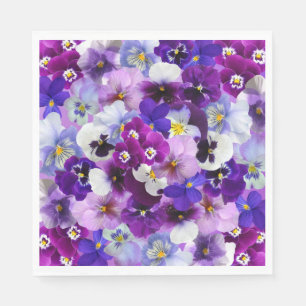 Glorious Pansies Napkin
