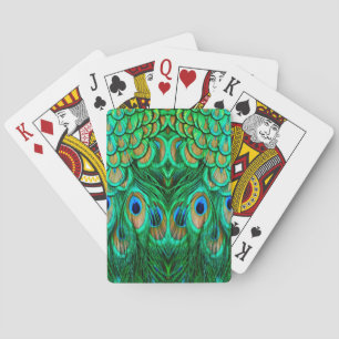 Glorious Peacock Feathers Playing Cards