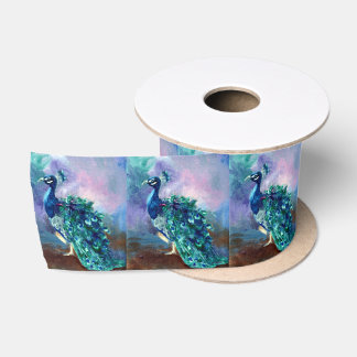Glorious Peacock II Satin Ribbon
